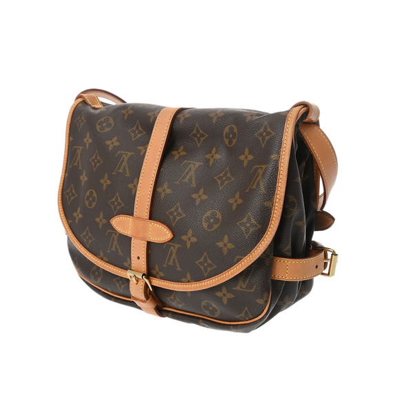 Louis Vuitton Handbags - Louis Vuitton Brown Monogram Shoulder Saumur Bag Canvas